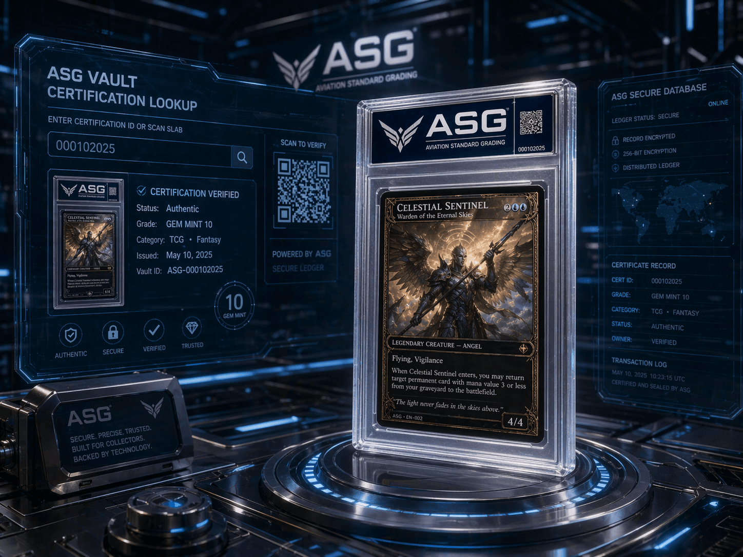 ASG digital certification vault interface